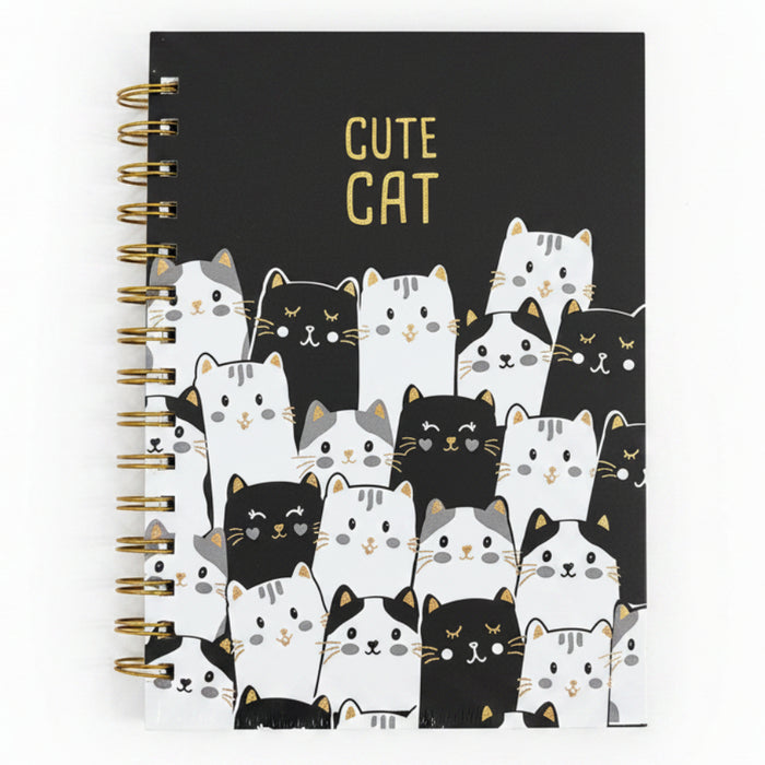 Cuaderno Argollado Gaticos Negro /  Blanco X 1