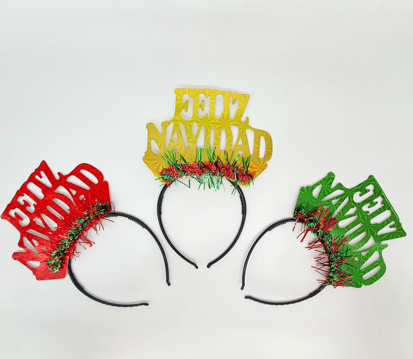 Diadema Feliz Navidad x 6 Unidades