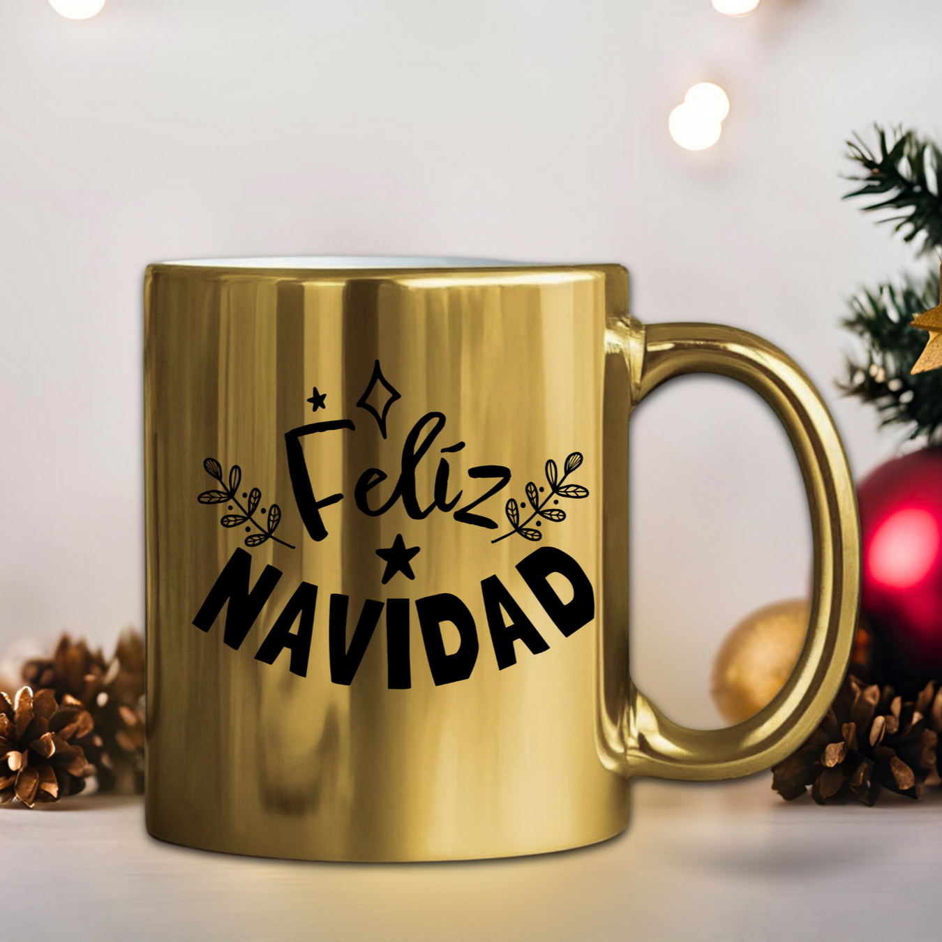 Mug Dorado Navidad