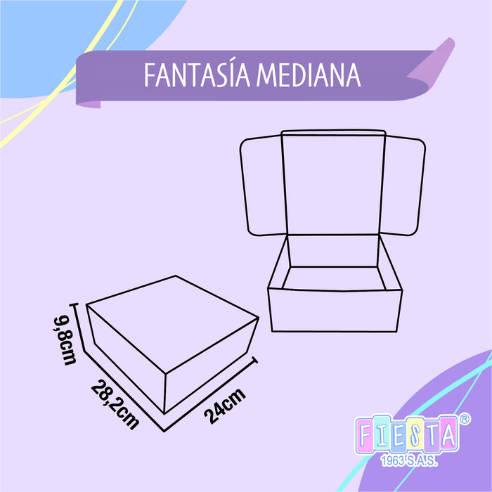 Caja Fantasia Mediana Feliz Dia Corbatin x 1 Unidad