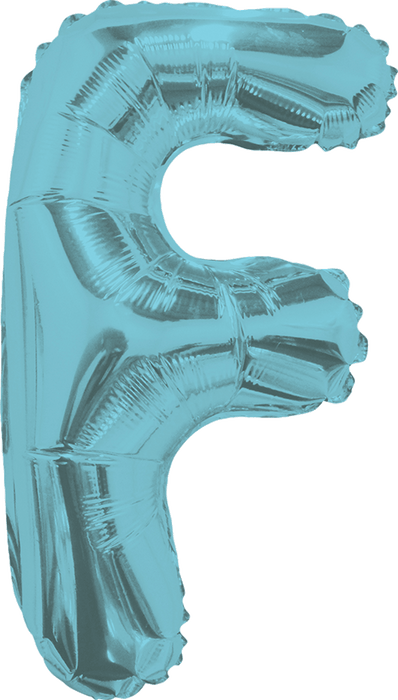 Globo Letra F Azul Celeste 14" Conver Kaleidoscope