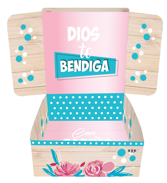 Caja Fantasia Mediana Feliz Dia DIOS te bendiga x 1 Unidad