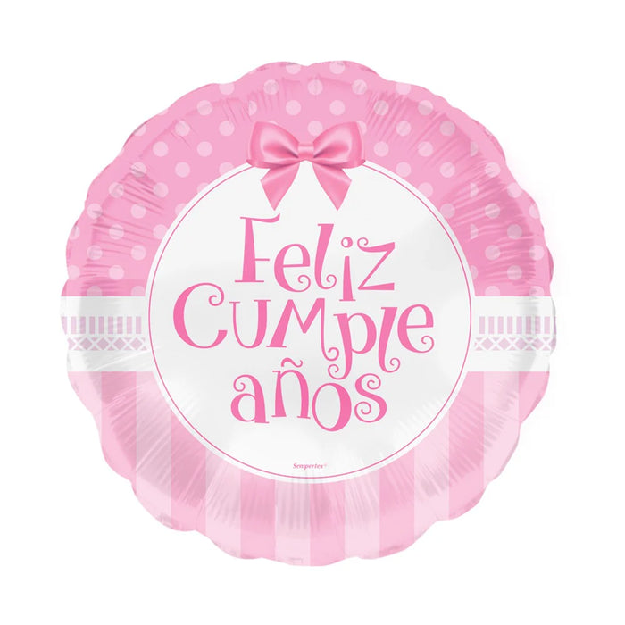 Globo Foil Feliz Cumpleaños Coquette 18" x 1 unidad Sempertex