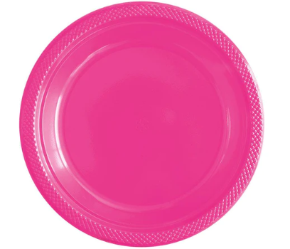 Plato Deluxe Grande Fucsia 22 cm  x 10 Unidades Sempertex