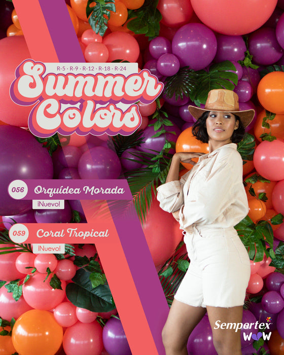 Globo Coral Tropical Fashion R12 x 12 Unidades Sempertex