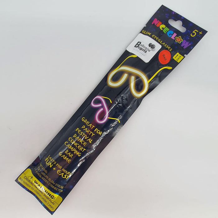 Gafas de Fiesta Fluorescente Neon Rojo X Unidad