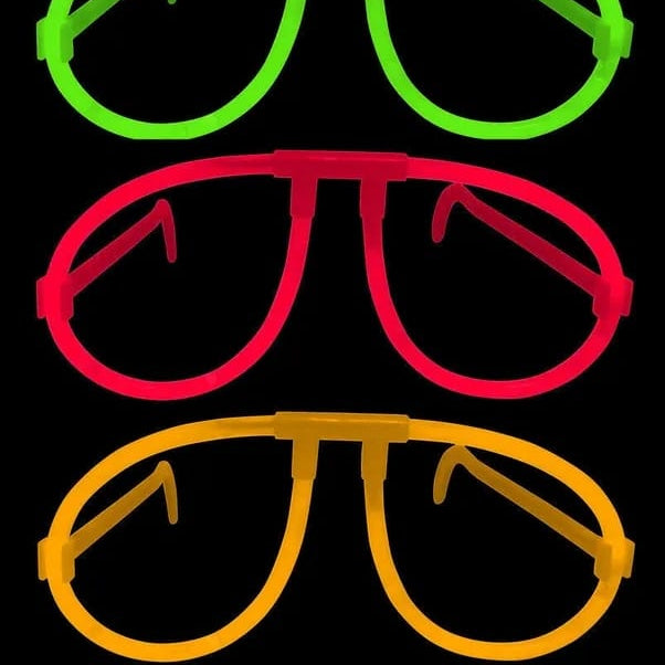 Gafas de Fiesta Fluorescente Neon Rojo X Unidad