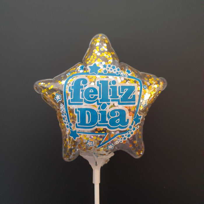 Globo Burbuja Estrella Mensaje 6" X Unidad Ref. 1