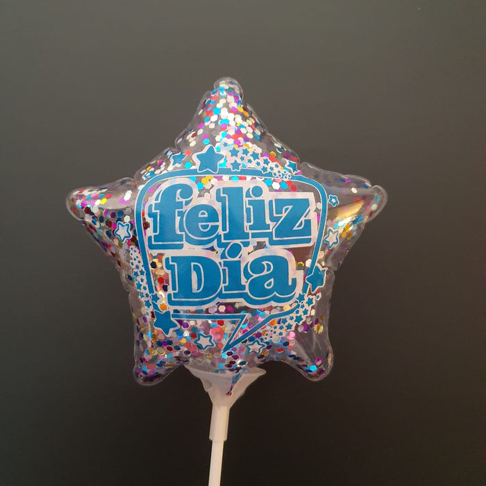 Globo Burbuja Estrella Mensaje 6" X Unidad Ref. 1