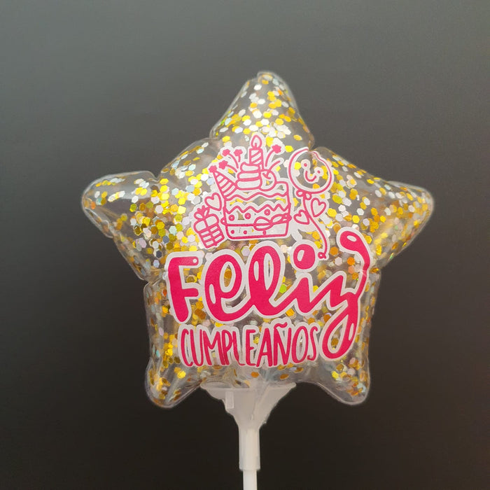 Globo Burbuja Estrella Mensaje 10" X Unidad Ref. 5