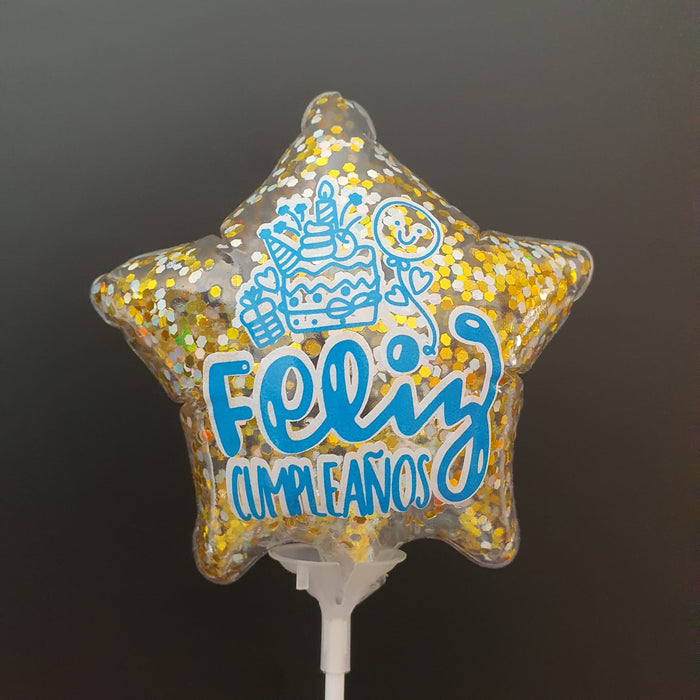 Globo Burbuja Estrella Mensaje 6" X Unidad Ref. 5