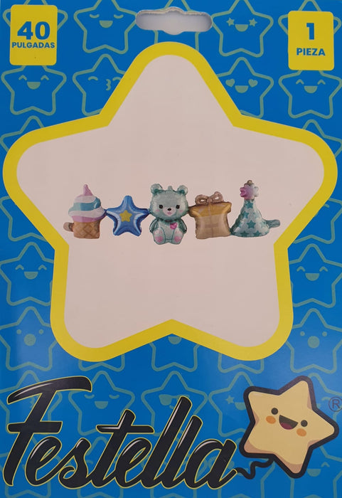 Globo Cadena Baby Shower Azul 40" Festella