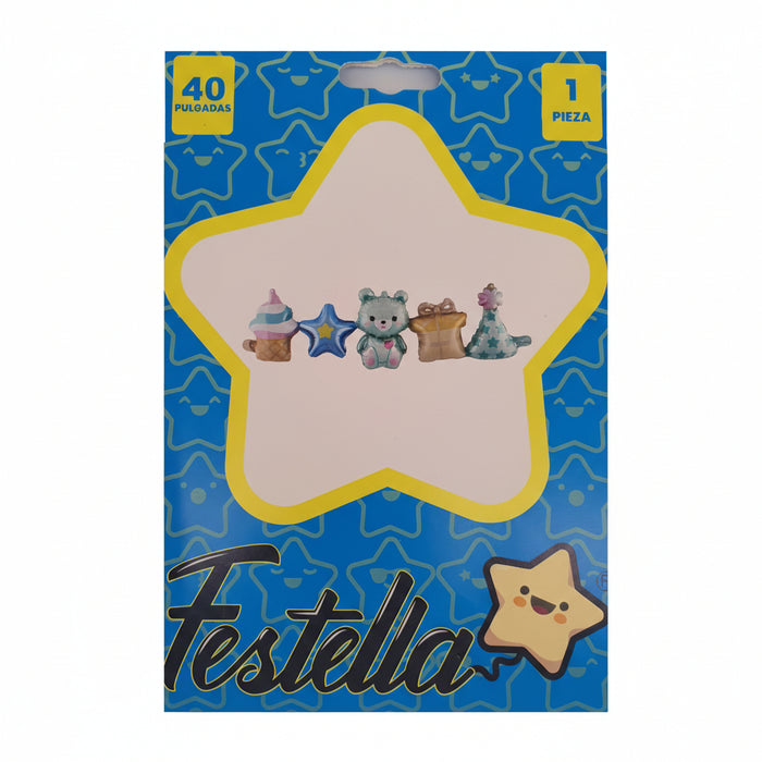 Globo Cadena Baby Shower Azul 40" Festella
