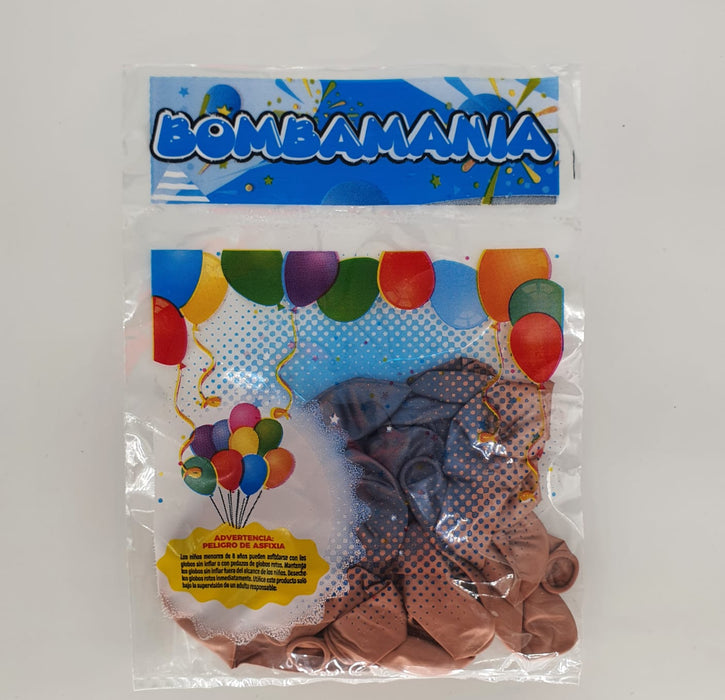 Globo Cromado Linea Economica R5 Dorado Rosa X 20 Unidades