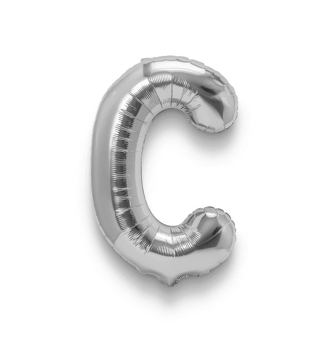 Globo Letra C 16" Plateado Festella