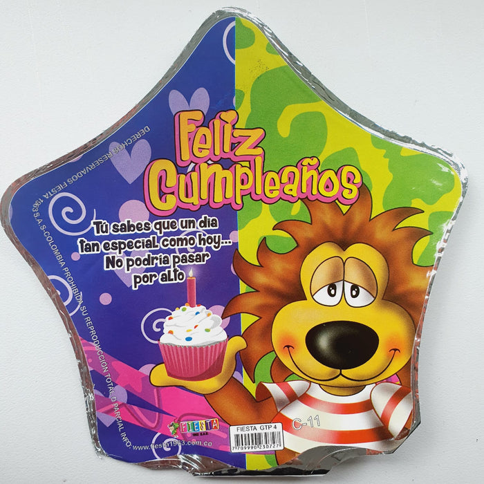 Globo Metalizado Estrella Mensaje  4" X Unidad Ref. 9