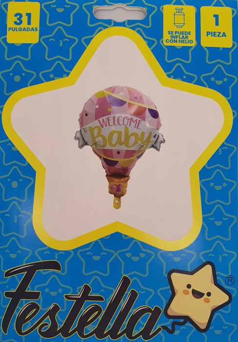 Globo Metalizado Globo Aerostatico Niña 31 " Festella