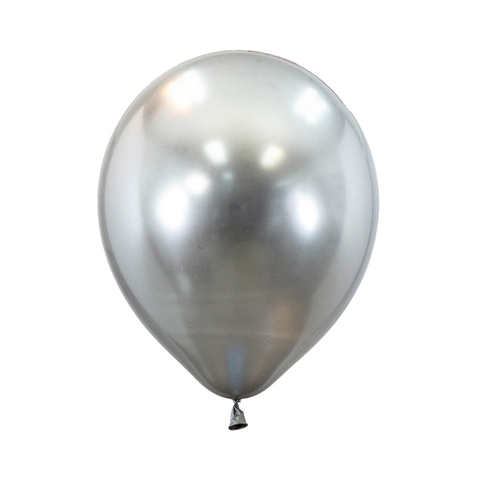Globo Cromado Linea Economica R12 Plateado X 12 Unidades