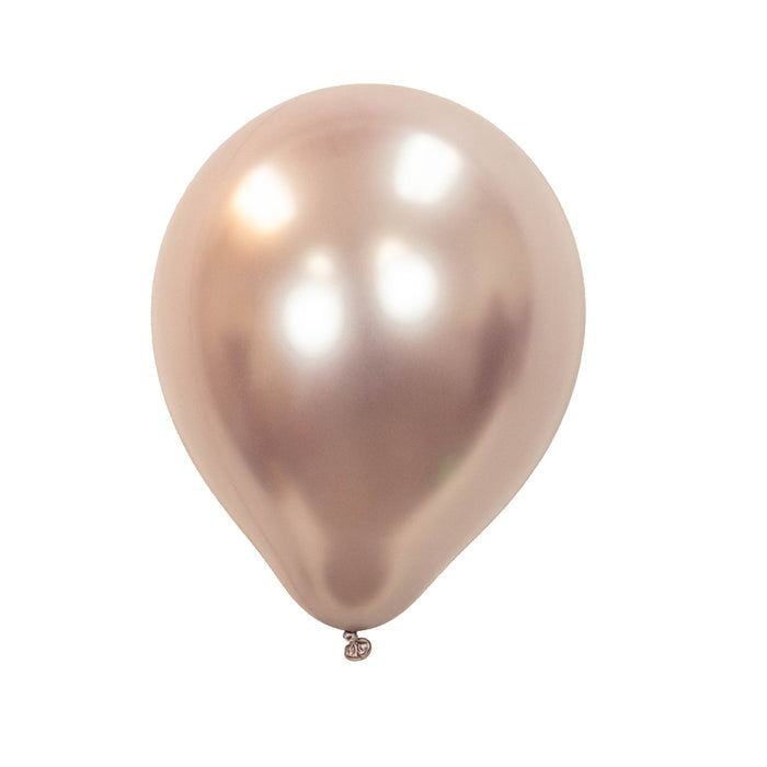 Globo Cromado Linea Economica R5 Dorado Rosa X 20 Unidades