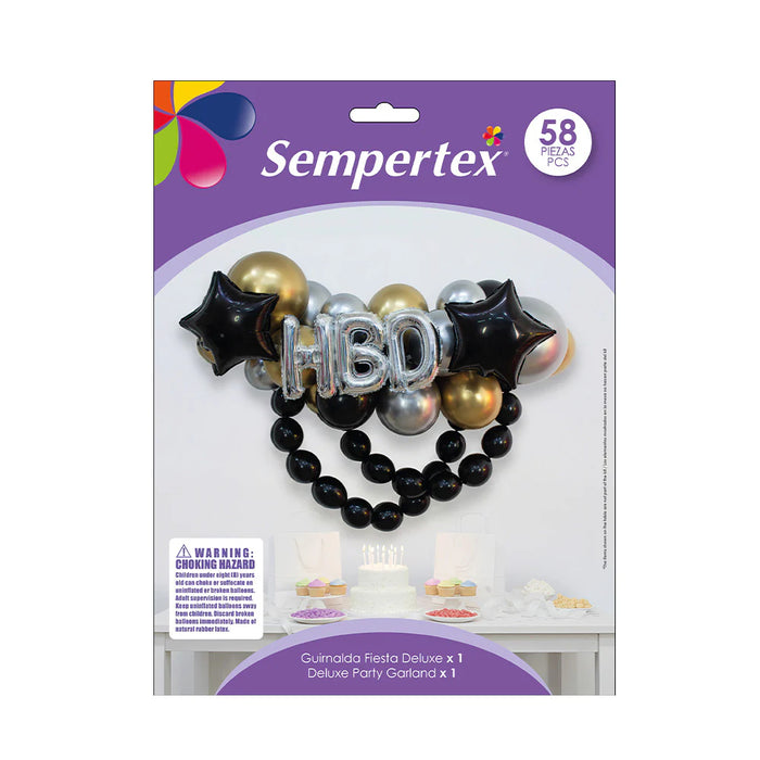 Guirnalda De Globos Fiesta Deluxe 58 Piezas Sempertex