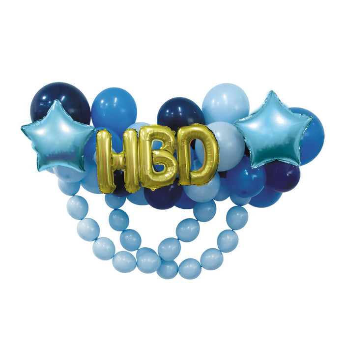 Guirnalda De Globos Ilusion Azul 58 Piezas Sempertex