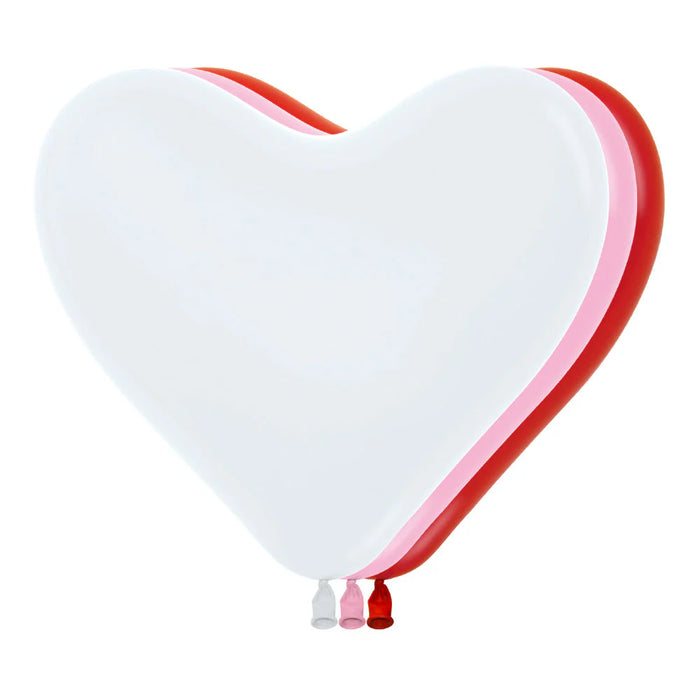 Globo Corazon Fashion Surtido Dulce 12" x 50 Globos Sempertex