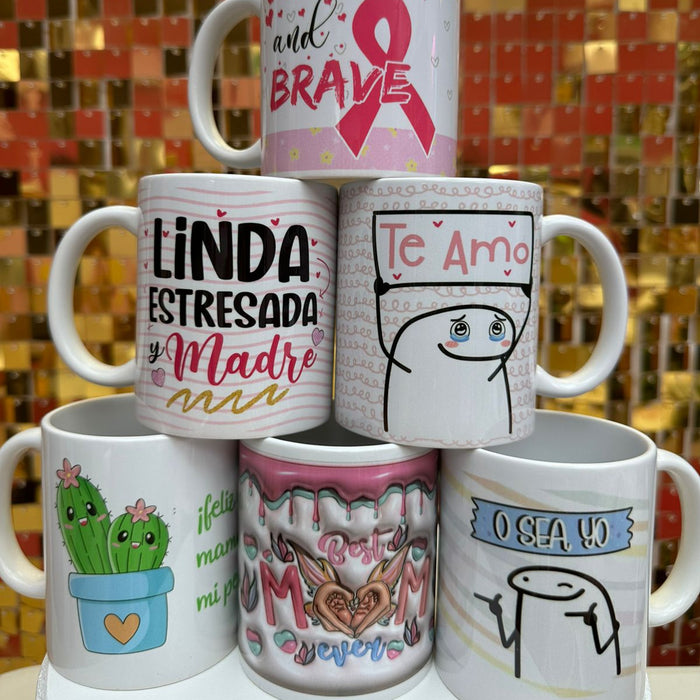 Mug Feliz Dia De La Madre 11 Oz Surtidos Caja x 12