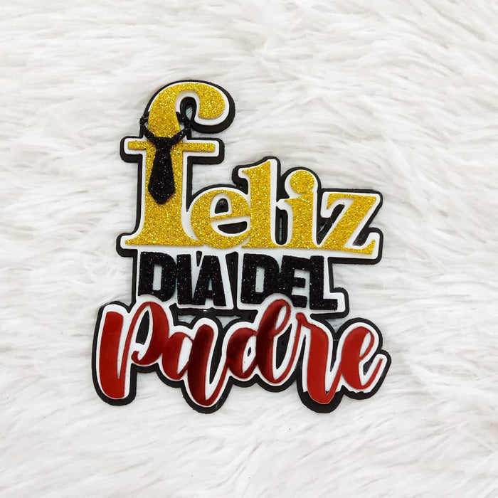 Pin Feliz dia del Padre  Corbata Rojo paq x 1