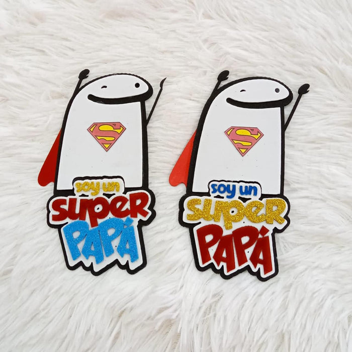 Pin Flork Super Papá x 1 Unidad