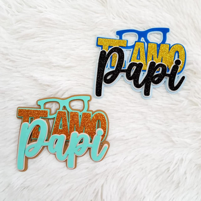Pin Te amo Papi Gafas x 1