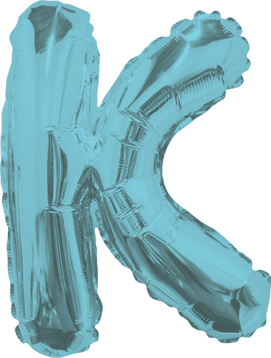 Globo Letra K Azul Celeste 14" Conver Kaleidoscope