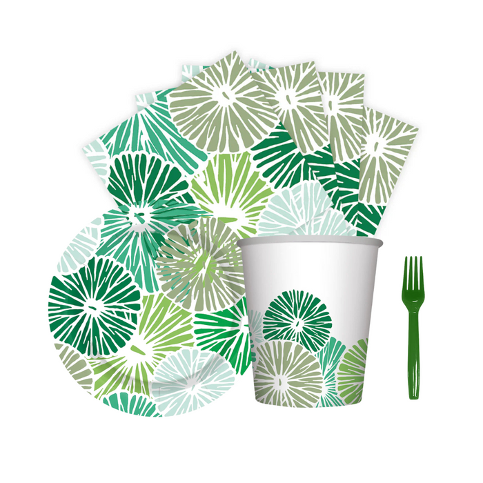 Kit De Desechables Citrus Lima Marca Sempertex