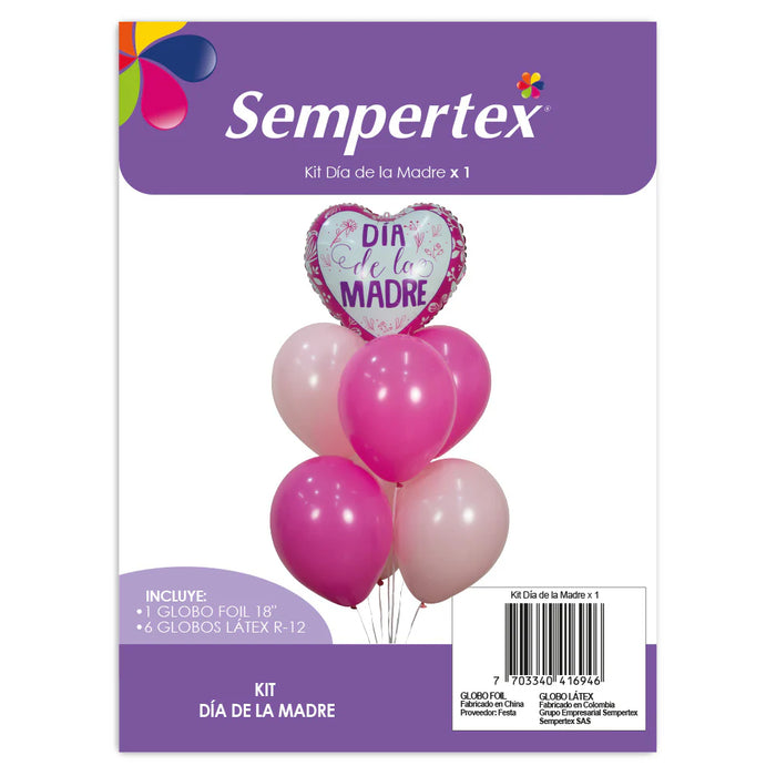 Kit De Globos Feliz Dia De La Madre x 1 Unidad Sempertex