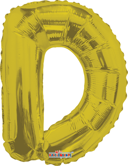 Globo Letra D Dorada 14" Conver Kaleidoscope