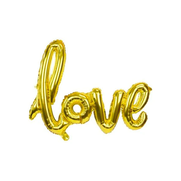 Globo Metalizado  Letrero Love Dorado 40" Festella