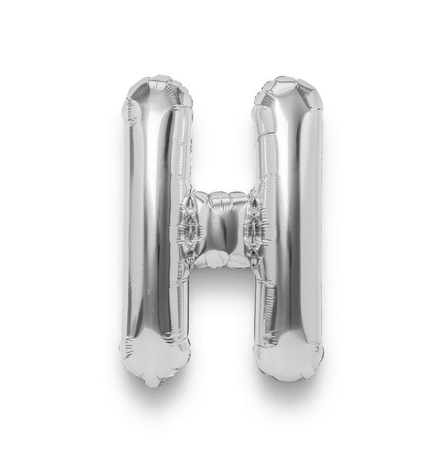 Globo Letra H Plateado 14" Conver Kaleidoscope