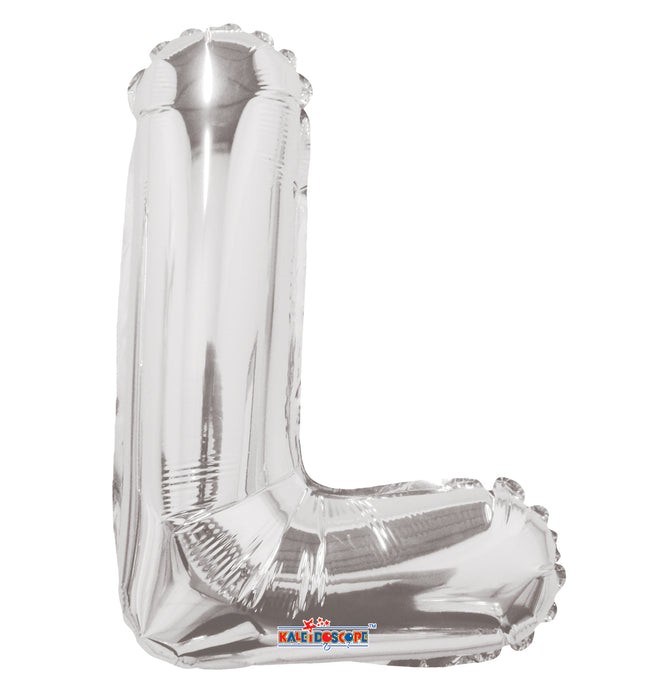 Globo Letra L Plateado 14" Conver Kaleidoscope