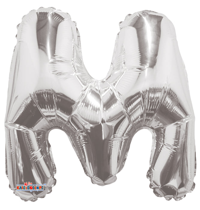 Globo Letra M Plateado 14" Conver Kaleidoscope