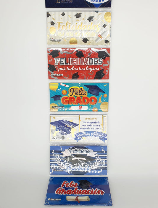 Sobres para Lluvia de Sobre Tematica Mensajes de Grado x 12