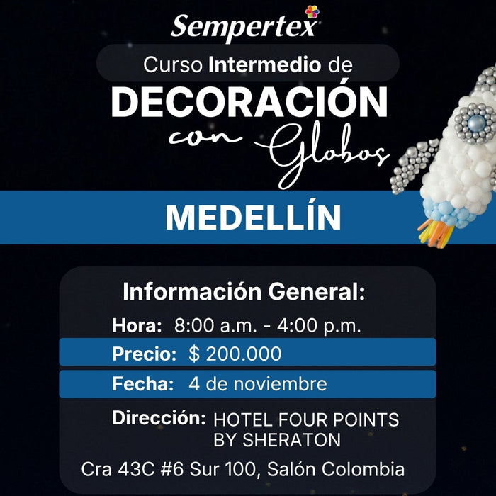 Curso intermedio En decoracion Con Globos Medellin 4 De Noviembre 2026