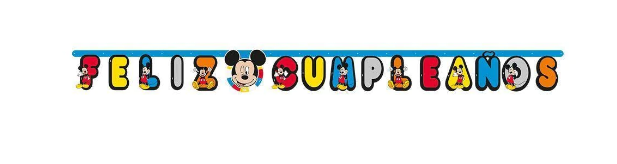 Cartel de Letras Feliz Cumpleaños Mickey Facetime X 1 Unidad Sempertex