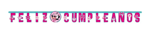Cartel de Letras Feliz Cumpleaños Minnie Bowtique X 1 Unidad Sempertex
