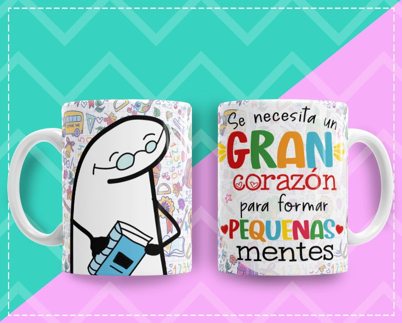 Mug Feliz Dia del Maestro 11 Oz Surtidos Caja x 12 Unidades