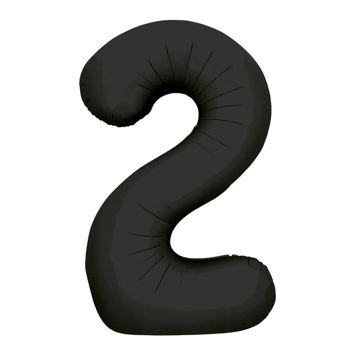 Globo Metalizado # 2 Negro 16" Sempertex