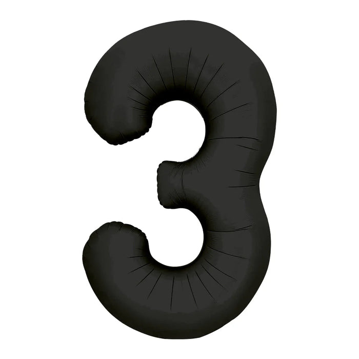 Globo Metalizado # 3 Negro 32" Sempertex