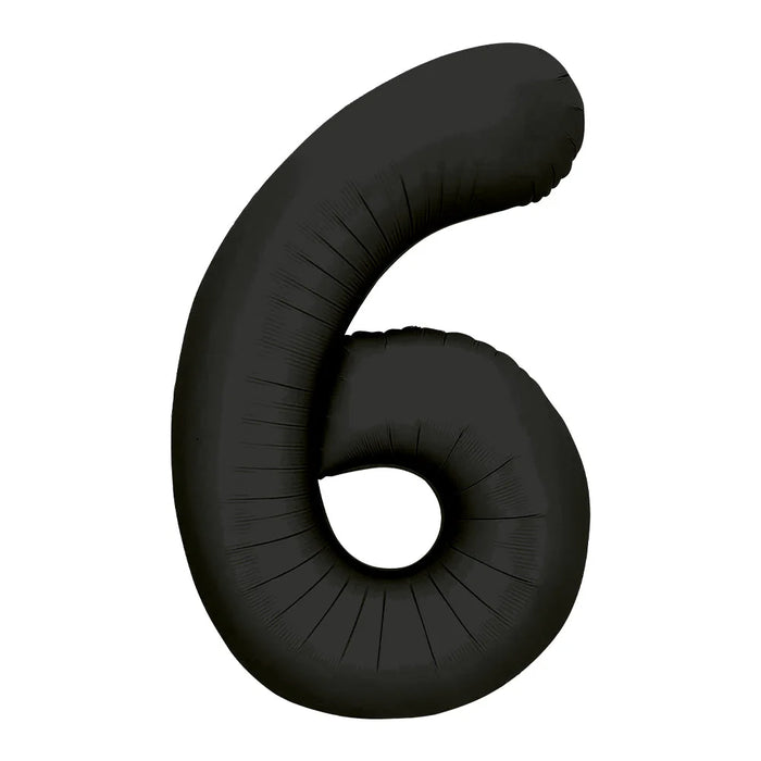 Globo Metalizado # 6 Negro 16" Sempertex