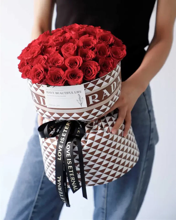 Papel Coreano Impreso "P R A D A " Cafe Paquete x 20