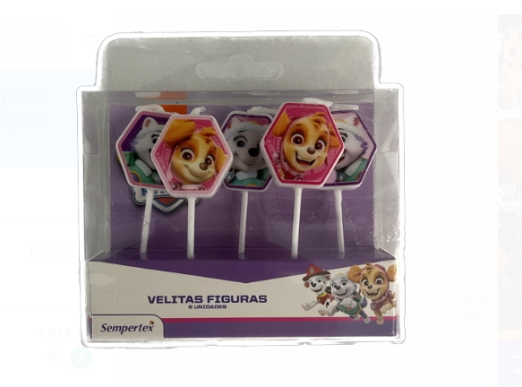 Velita Paw Patrol Niña x 5 Unidades Sempertex
