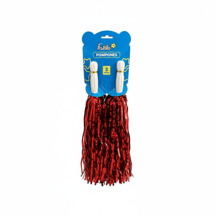 Pompones Pequeños Rojos 30Gr x 2 Unidades Festella