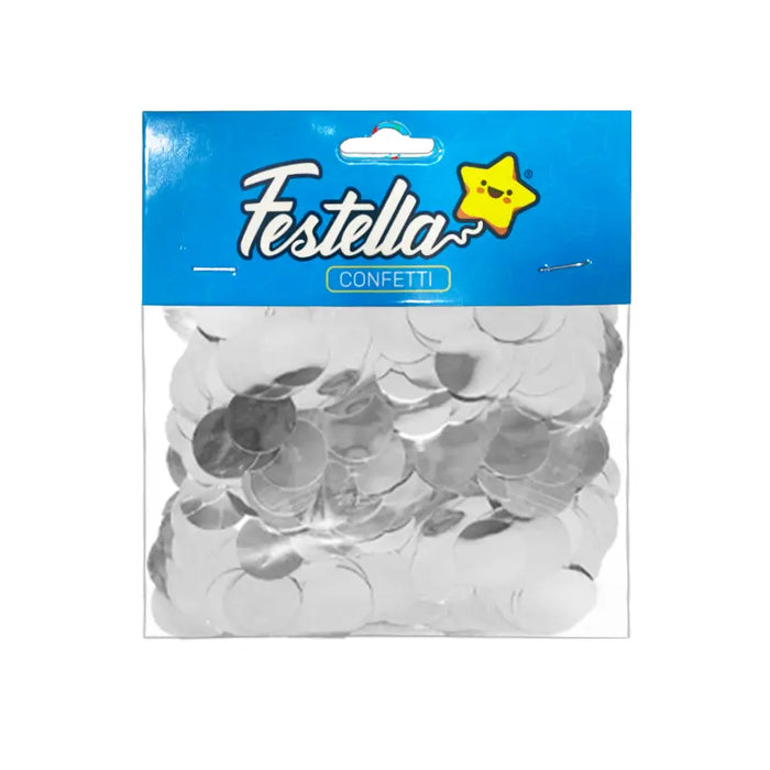 Confetti Redondo Plateado 20 Gr x 1 unidad